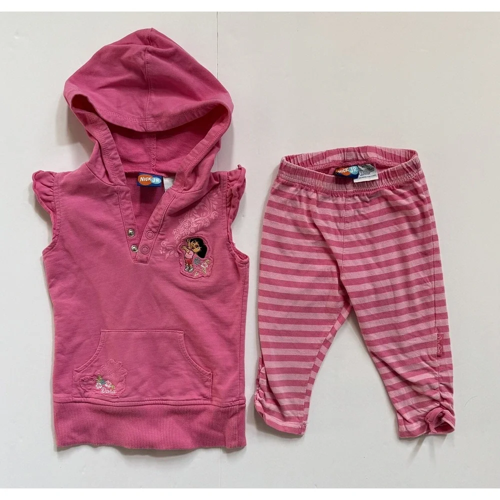 Nick Jr. Dora the Explorer‎ toddler outfit 2 piece 4T great condition